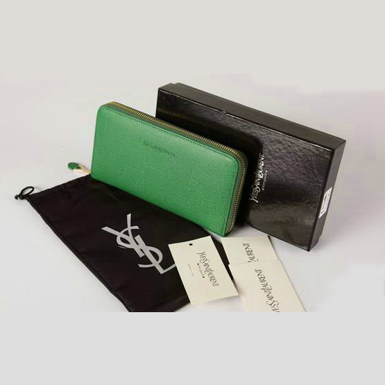 241153 Yves Saint Laurent Zippy Wallet 241153 Verde